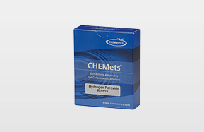 Hydrogen Peroxide Test Kit Refills, Visual Colorimetric Analysis, 0-1 & 1-10 ppm, Ferric Thiocyanate Method, Chemetrics, Inc., R-5510