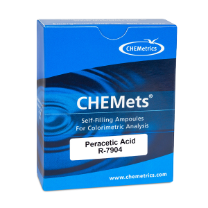 Peracetic Acid CHEMets Refill, 30 Ampoules, Chemetrics, Inc., R-7904  Non-Regulated