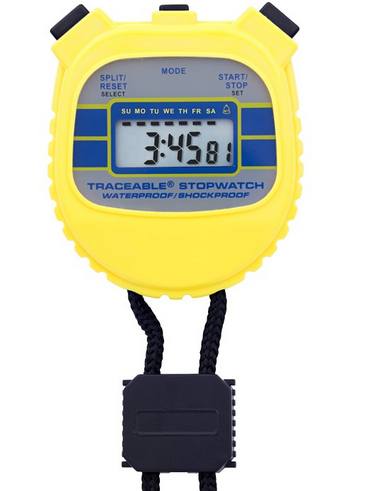 Traceable Waterproof/Shockproof Stopwatch, Timing range is 23 Hours, 59 Minutes, 59 Seconds, Antylia, 1042