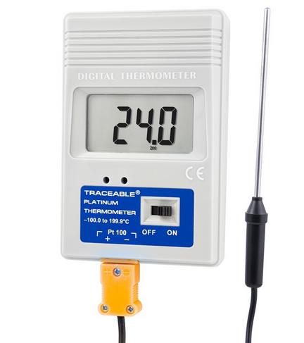 Traceable -100.0 Platinum Freezer Thermometer, Range 99.9 to 199.9 C  Accuracy is 2 C  Resolution is 0.1, Antylia, 4230