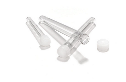 Culture Tubes, Polystyrene, Sterile, 21 mL, 16 x 150 mm, with Screw Cap, 500/CS, 222-2099-050