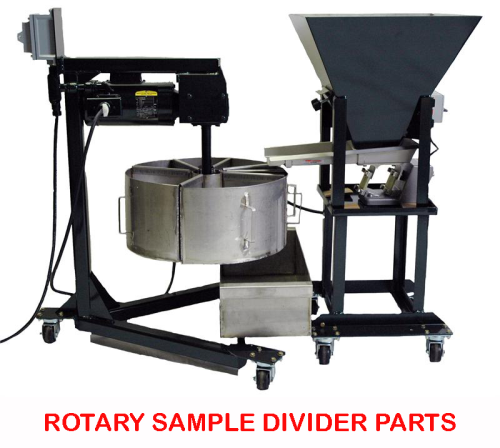 Rotary Sample Divider Vibratory Feeder with 6 x 18 in. Stainless Steel Trough, 6.159278-G