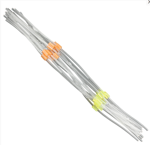 Pump Tubing, Two-Stop, PVC, Color Coded, Orange/Yellow, 0.51 mm Inside Diameter x 41 cm Length, STERILE