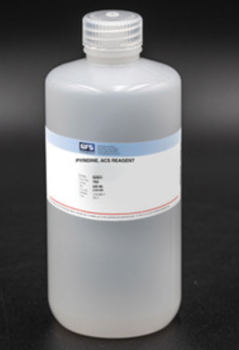 Pyridine, ACS Reagent Grade, 500 mL bottle, GFS Chemicals, 62851