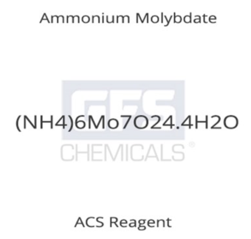 Ammonium Molybdate, ACS Grade Reagent, 100 g, GFS Chemicals, 12957