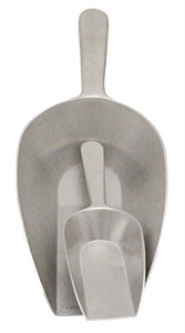 Sample Scoop, 3.5 oz., Cast Aluminum, Flat Bottom