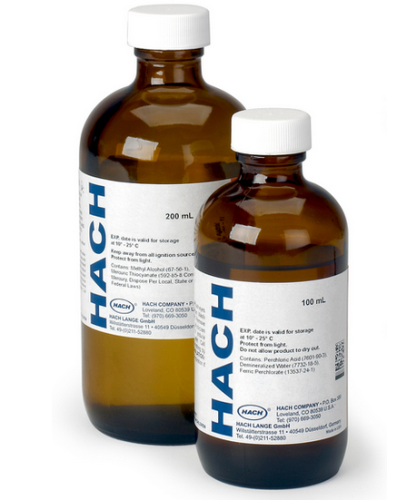 Ferric Ion Solution, 100 mL Amber Glass Bottle, HACH, 2212242