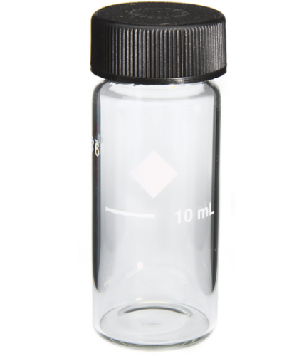 Sample Cell: 1 in. Round Glass with Caps, 10 mL, 6/PK, HACH, 2427606