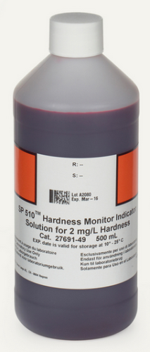 HACH Hardness Indicator Solution for SP510 Hardness Monitor, 500 mL, 2 mg/L