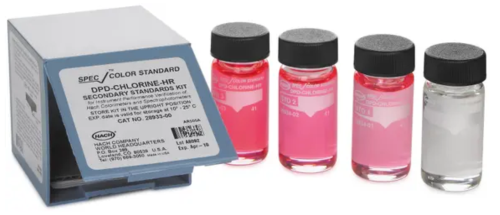 SpecCheck Secondary Gel Standards Set, DPD Chlorine, HR, HACH, 2893300