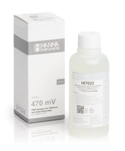 ORP Test Solution at 470 mV @ 25 Degrees C, 230 mL Bottle, Hanna Instruments, HI7022M