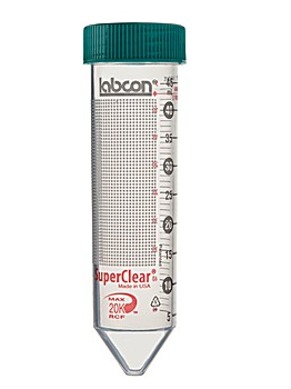 Labcon 50 mL SuperClear Centrifuge Tubes (without Lids), 500/CS [Representative Image]