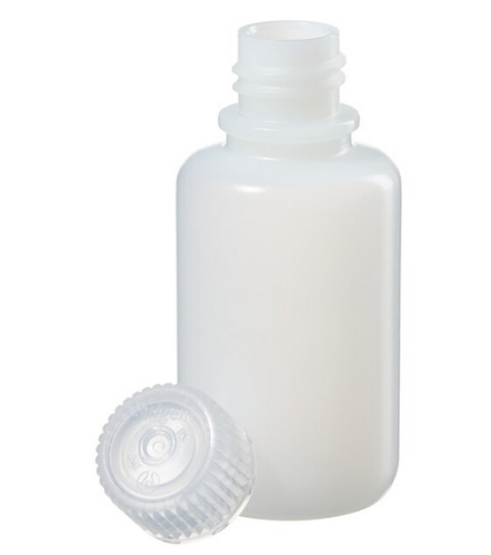 Nalgene Bottle, IP2, Narrow-Mouth High-Density Polyethylene (HDPE) with Polypropylene (PP) Screw Cap, Round, 60 mL, 72/CS, Thermo Scientific, 2099-0002
