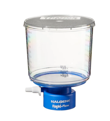 Nalgene Rapid-Flow Sterile Single Use Bottle Top Filter, 1000 mL, 0.2 micron Pore size, Fits 33 mm Bottle, 597-3320