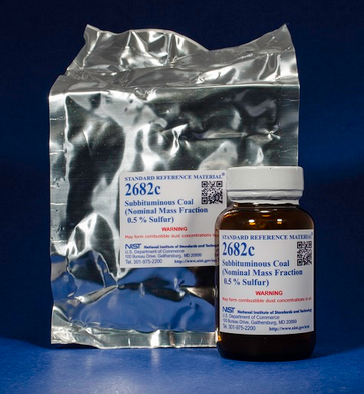 Sulfur Standard, Subbituminous Coal (Nominal Mass Fraction 0.5 % Sulfur), 50 g, National Bureau of Standards, 2682C