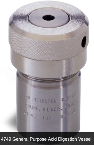 Model 4749 General Purpose Acid Digestion Vessels, 23 mL, Parr Instruments, 4749