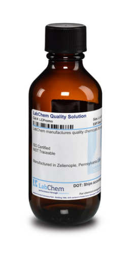 Nitric Acid, 1.0 N (1.0 M), 500 mL Amber Glass Bottle, LabChem, LC178401