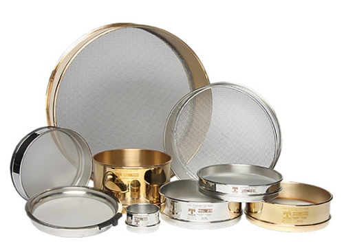 Test Sieve, 3 in. US # 325 Mesh, Stainless Steel Frame and Cloth, Half Height, 1728