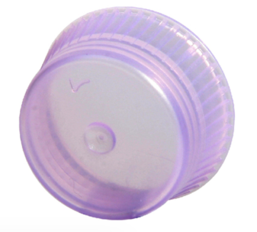 Caps, Safe-T-Flex® Snap-On, Polyethylene, for Culture Tubes, 16 mm, Lavendar, 1000/PK, 60828-764