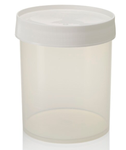 Nalgene Jar, Straight-Side, Wide-Mouth, Polypropylene Copolymer (PPCO) with White Polypropylene (PP) Screw Closure, 1000 mL, EA, 6/PK or 24/CS, Thermo Scientific, 2118-0032